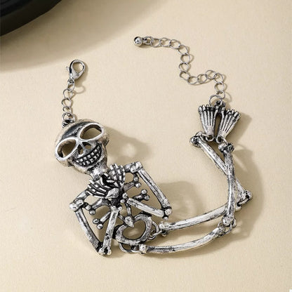 Alloy Skull Necklace and Bracelet Jewelry Set - Tigbul's Variety Fashion Shop