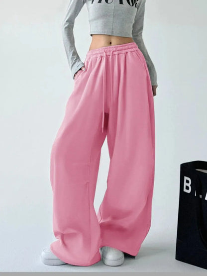 Oversized Wide Leg Drawstring Pants - Tigbul's Variety Fashion Shop