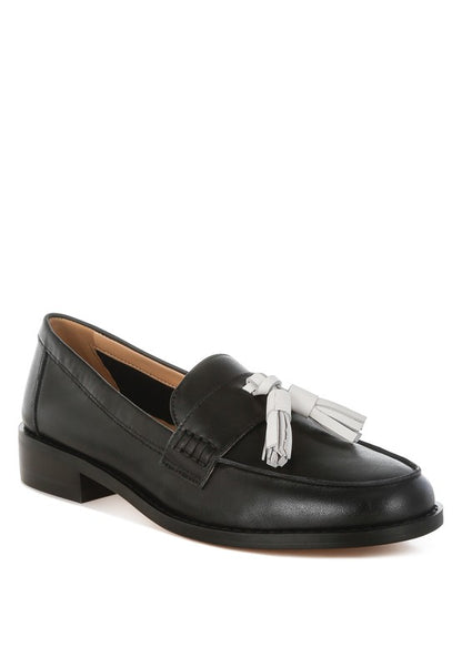 Yelena Real Leather Tassel Loafers - Tigbul's Variety Fashion Shop