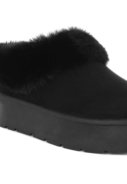 Aniso Faux Fur Slip On Snow Boots - Tigbul's Variety Fashion Shop