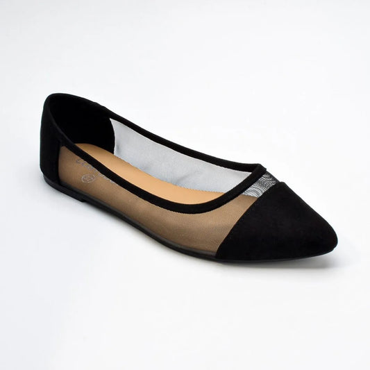 Point Toe Flat Mesh Slip-On Shoes - Tigbul's Variety Fashion Shop