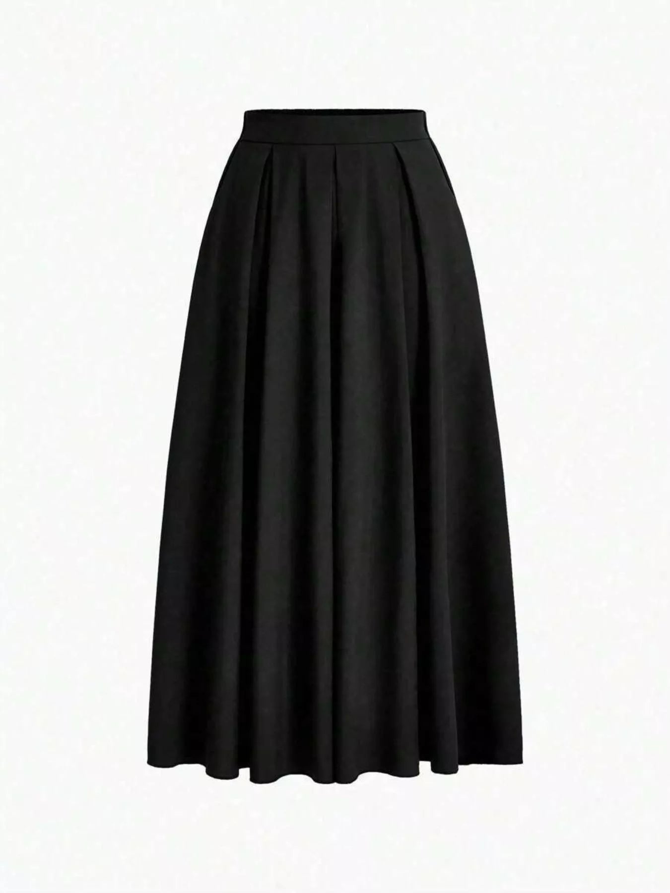 Elastic Waist Pleated Detail Skirt - Tigbul's Variety Fashion Shop