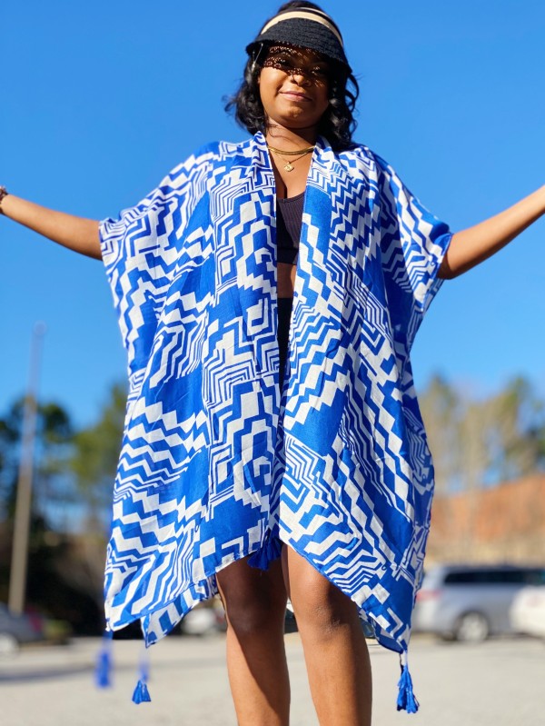 Geometric Art Kimono - Tigbul's Variety Fashion Shop
