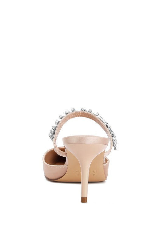 Sena Diamante Stiletto Mules Sandals - Tigbul's Variety Fashion Shop