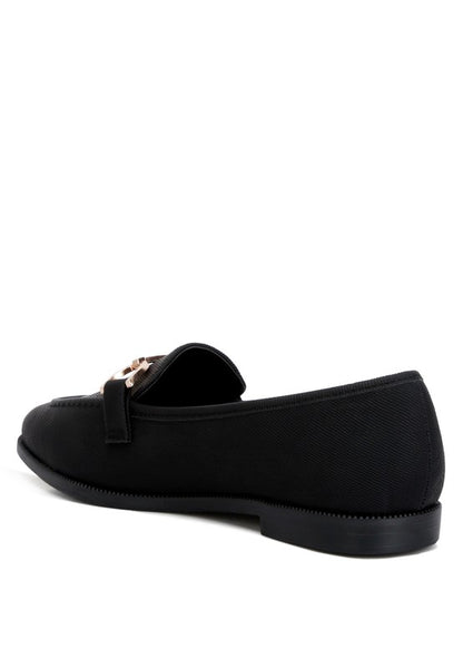 Fable Horsebit Embellished Flat Loafers - Tigbul's Variety Fashion Shop