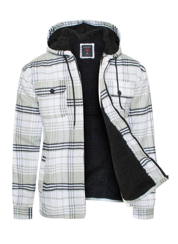 Men's Flannel Sherpa Lining Jacket - Tigbul's Variety Fashion Shop