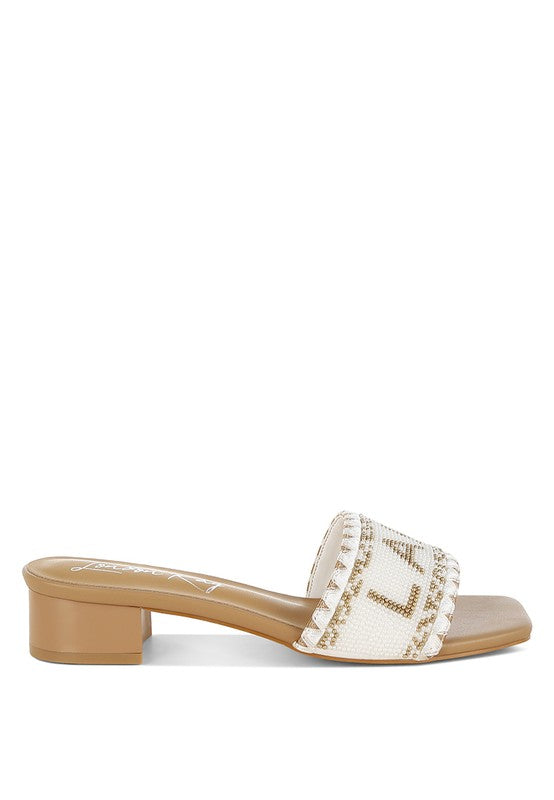 Vacay Babe Lake Como Beaded Slip-On Heels - Tigbul's Variety Fashion Shop