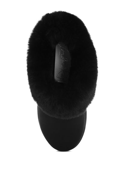 Aniso Faux Fur Slip On Snow Boots - Tigbul's Variety Fashion Shop