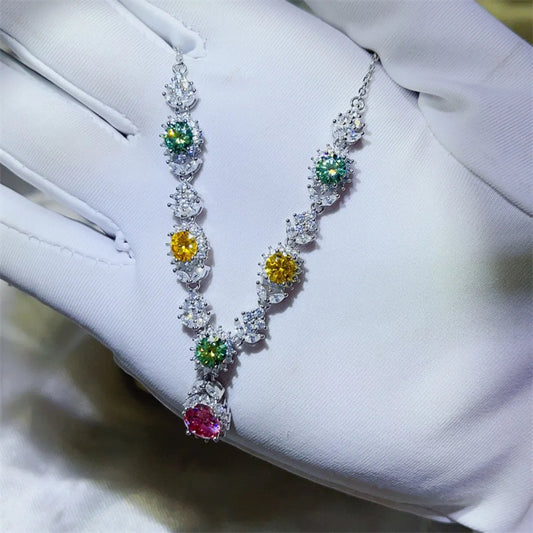 3.5 Carat Moissanite 925 Sterling Silver Necklace - Tigbul's Variety Fashion Shop