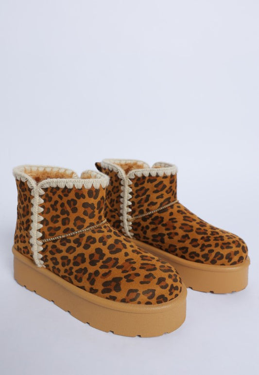 Rochas Leopard Print Snow Boots - Tigbul's Variety Fashion Shop