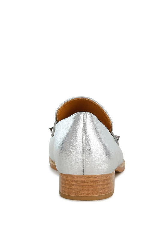 Potania Penny Strap Metallic Loafers - Tigbul's Variety Fashion Shop