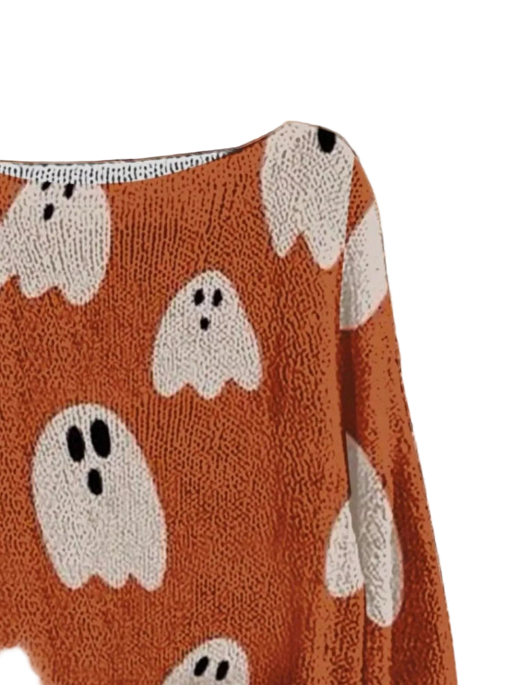 Halloween Graphic Boat Neck Sweater Sizes Small up to 5XL | Tigbuls