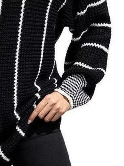 Full Size V-Neck Textured Knit Sweater Plus Size - Tigbul's Variety Fashion Shop