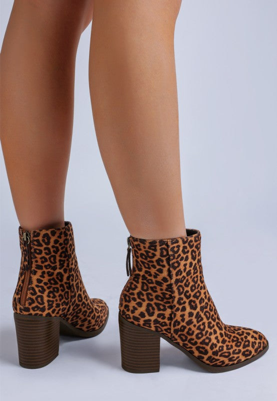 Lunara Leopard Print Block Heel Boots - Tigbul's Variety Fashion Shop