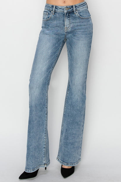 RISEN Full Size Mid Rise Bootcut Jeans - Tigbul's Variety Fashion Shop