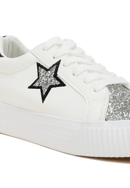 Merida Glitter Patch Chunky Sneakers - Tigbul's Variety Fashion Shop