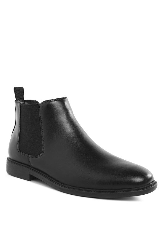 Fraser Faux Leather Men Pull Tabs Boots - Tigbul's Variety Fashion Shop