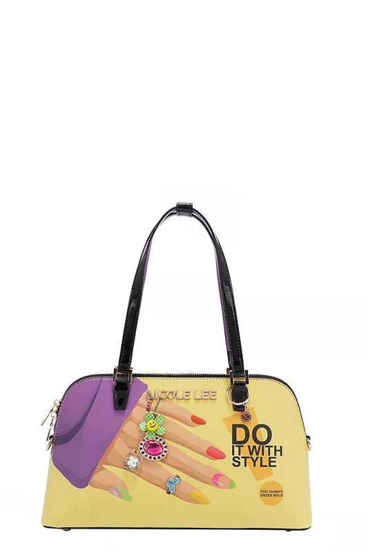 Nicole Lee USA Nail Polish Dome Shoulder Bag - Tigbul's Variety Fashion Shop