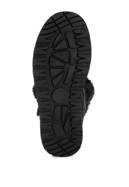 Linka Pin Buckle Detail Snow Boots - Tigbul's Variety Fashion Shop