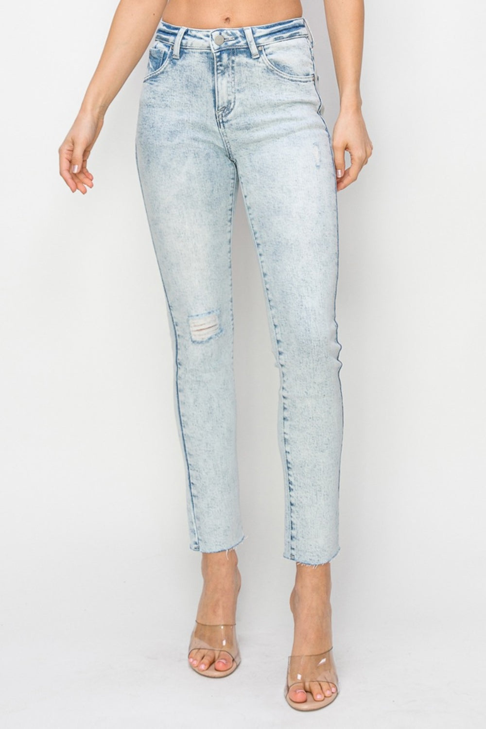 Risen Full Size High Rise Distressed Skinny Jeans - Tigbul's Variety Fashion Shop