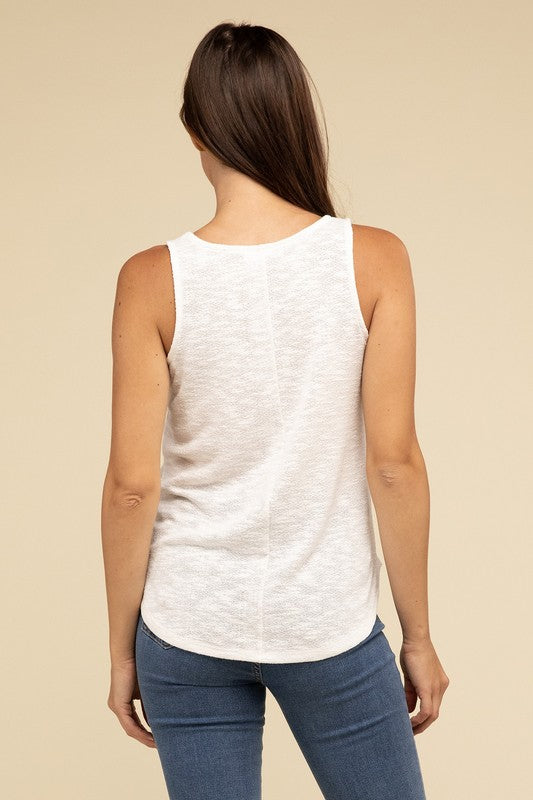 V Neck Sleeveless Cami Top - Tigbul's Variety Fashion Shop