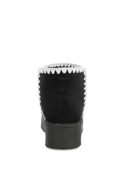 Rochas Scalloped Detail Snow Boots - Tigbul's Variety Fashion Shop