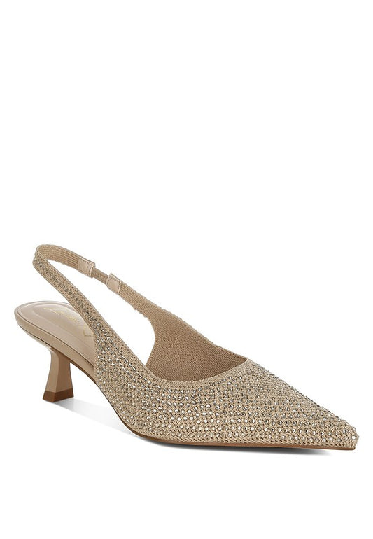 Julep Flyknit Rhinestone Slingback Sandals - Tigbul's Variety Fashion Shop