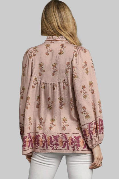 Floral Boho Peasant Blouse - Tigbul's Variety Fashion Shop