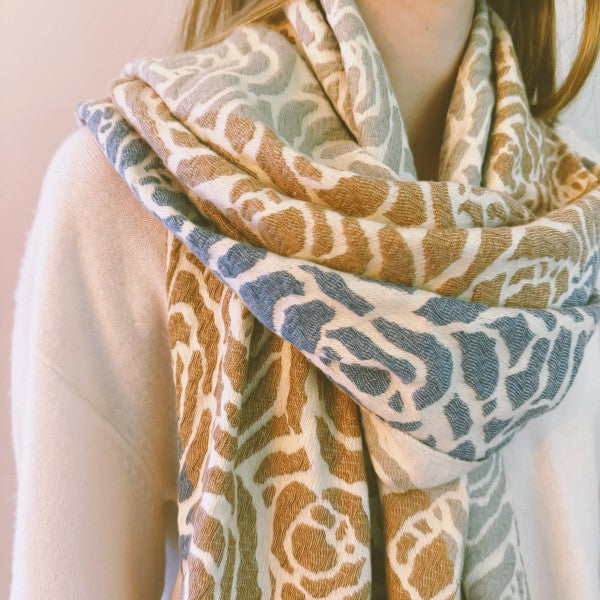 Lovely Rose Print Pattern Luxe Scarf - Tigbul's Variety Fashion Shop