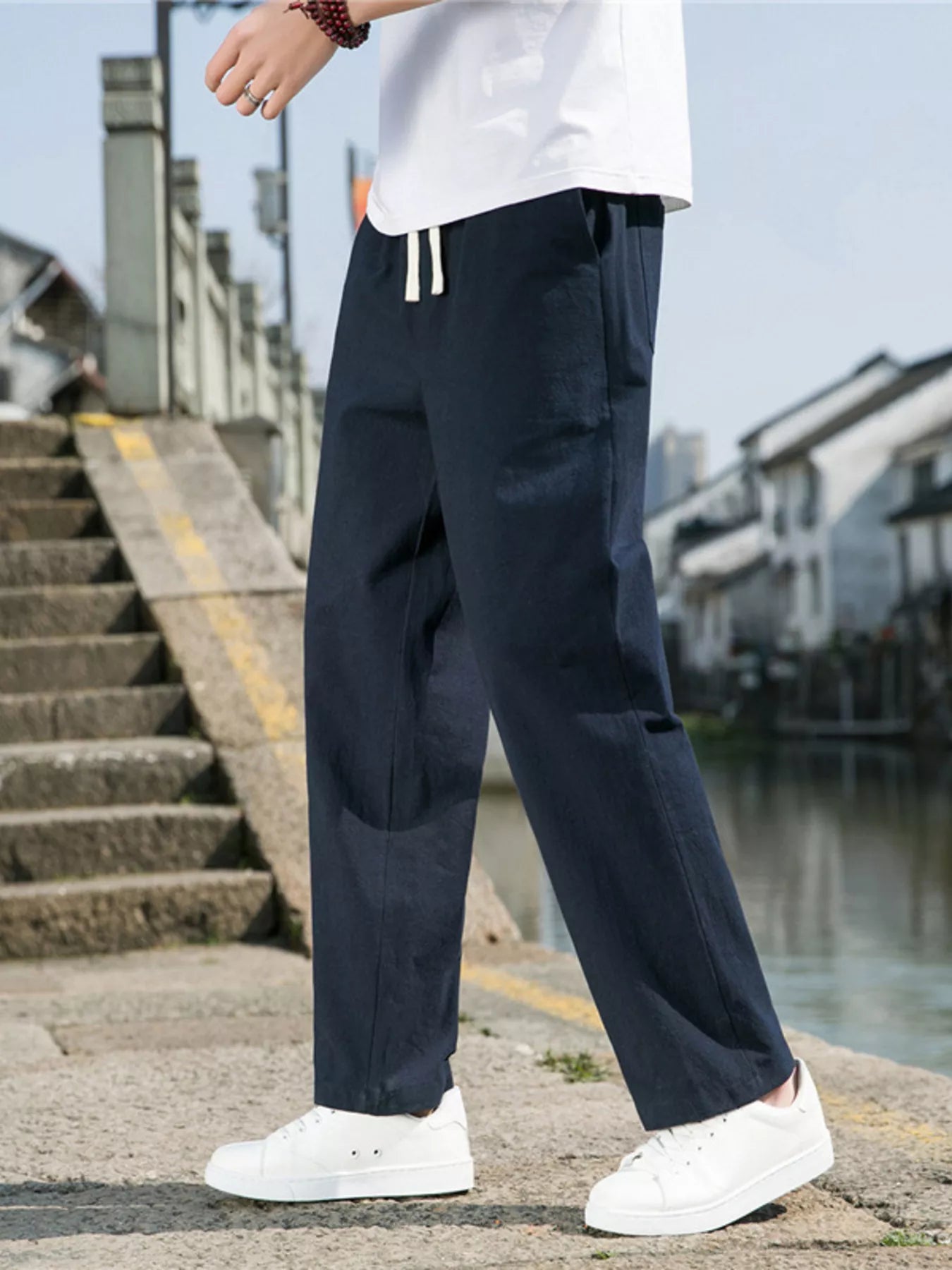 Men's Plus Size Loose Fit Drawstring Casual Pants - Tigbul's Variety Fashion Shop