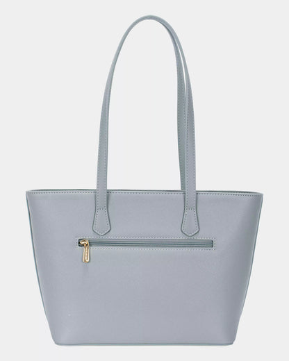 David Jones Leather Tote Bag with Gold Hardware - Tigbul's Variety Fashion Shop