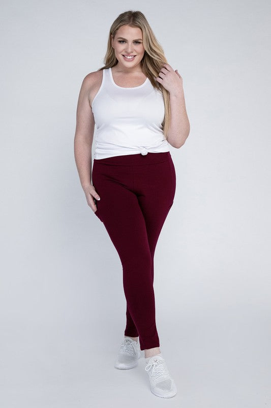 Plus Everyday Leggings with Pockets - Tigbuls Variety Fashion