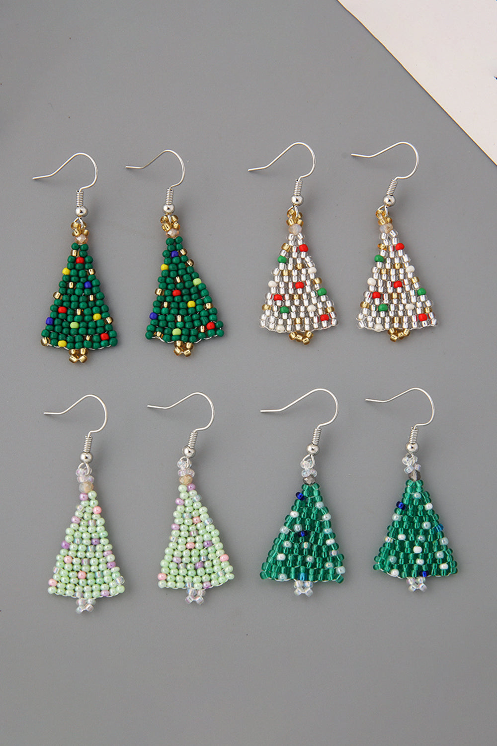 Beaded Christmas Tree Earrings - Tigbul's Variety Fashion Shop