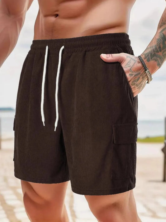 Men's Drawstring Shorts with Pockets - Tigbul's Variety Fashion Shop