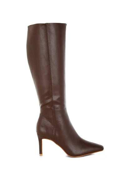 Skara Faux Leather Calf Boots - Tigbul's Variety Fashion Shop