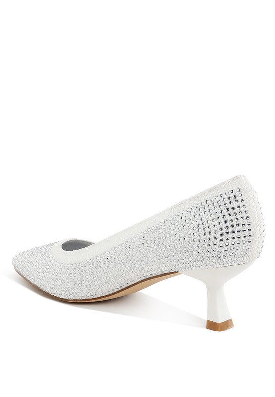Vimto Breathable Flyknit Rhinestone Pumps - Tigbul's Variety Fashion Shop