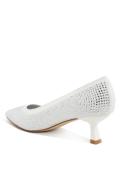 Vimto Breathable Flyknit Rhinestone Pumps - Tigbul's Variety Fashion Shop