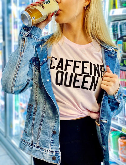 Caffeine Queen Crewneck Tee - Tigbul's Variety Fashion Shop