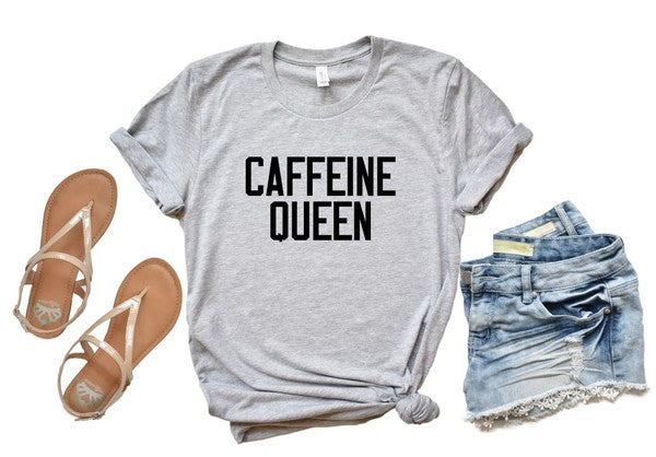 Caffeine Queen Crewneck Tee - Tigbul's Variety Fashion Shop