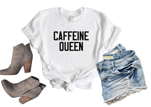 Caffeine Queen Crewneck Tee - Tigbul's Variety Fashion Shop