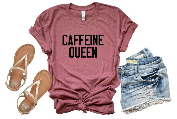 Caffeine Queen Crewneck Tee - Tigbul's Variety Fashion Shop