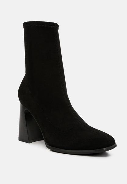 Candid High Ankle Flared Block Heel Boots - Tigbul's Variety Fashion Shop