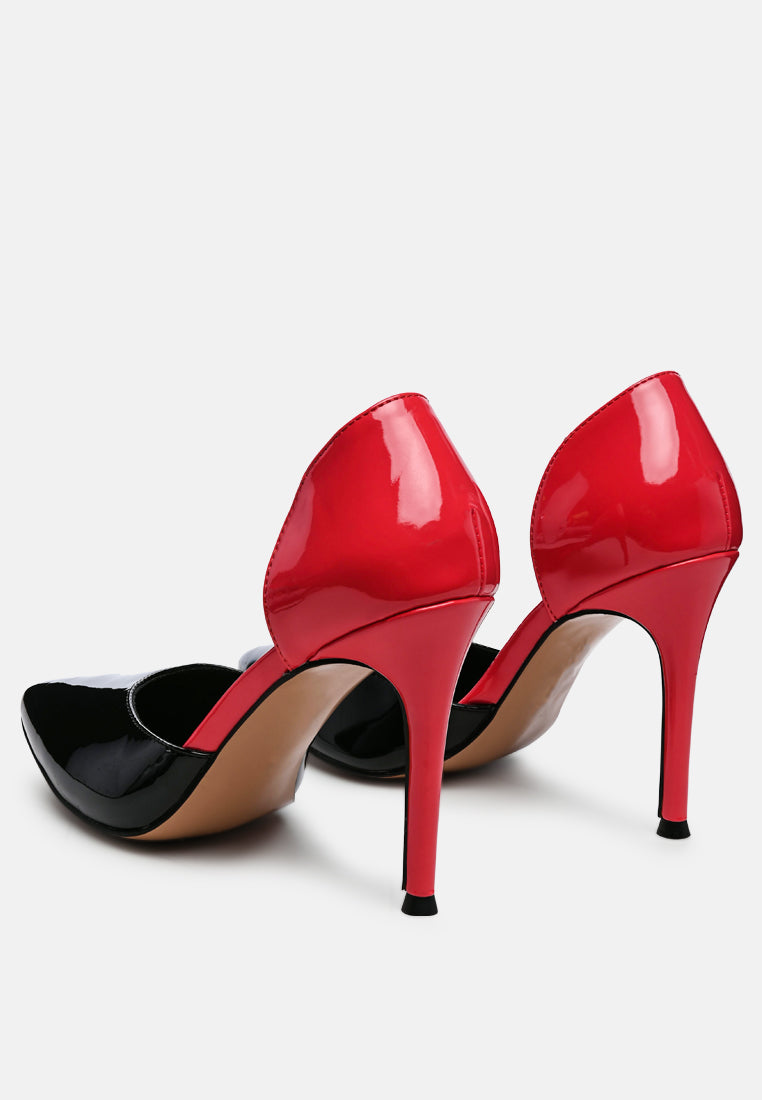 Candy Cane Patent Faux Leather High Heel Pumps - Tigbul's Variety Fashion Shop