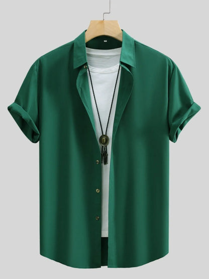 Men's Button Up Short Sleeve Shirt - Tigbul's Variety Fashion Shop