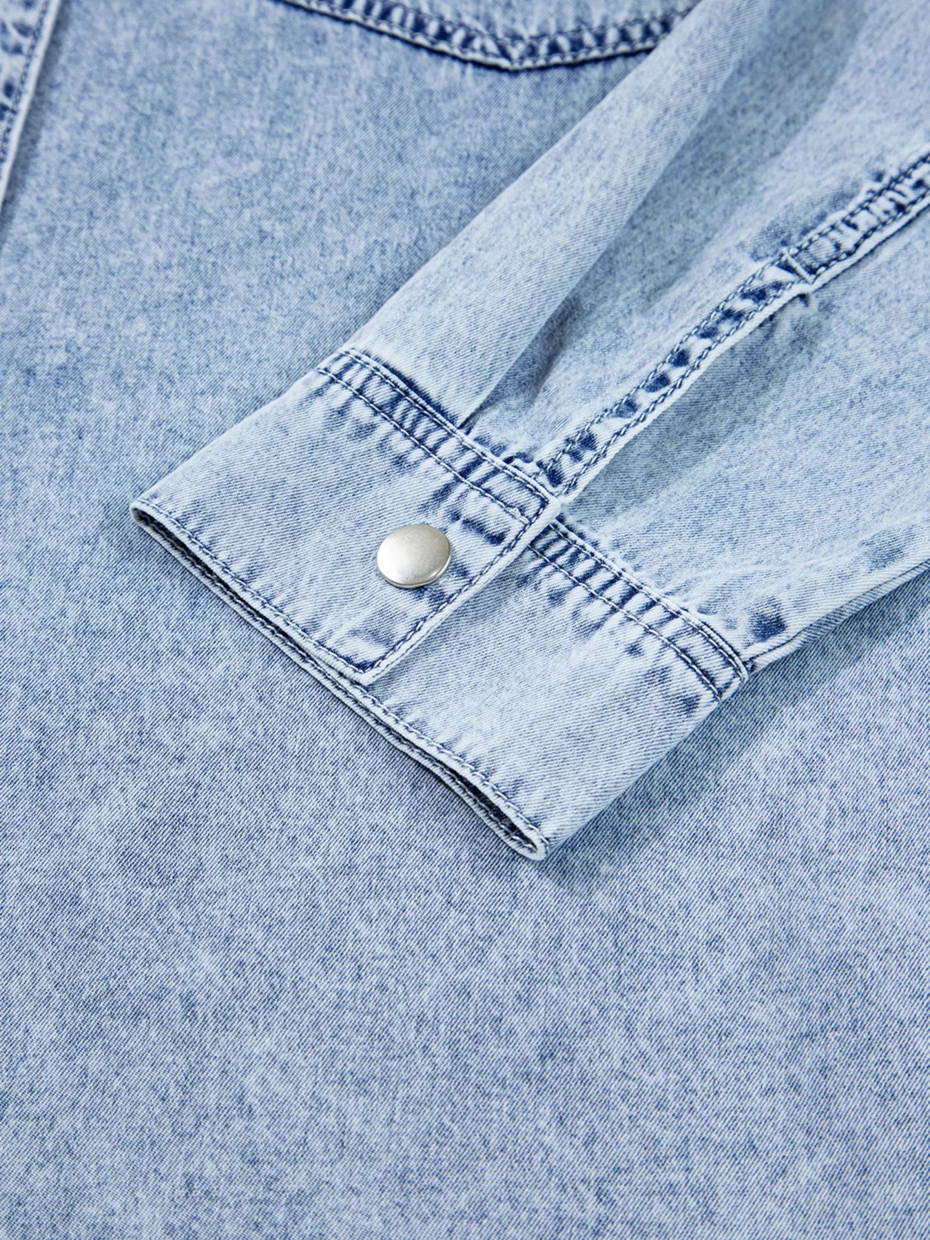 Chest Pocket Raw Hem Denim Loose Shirt Dress - Tigbul's Variety Fashion Shop
