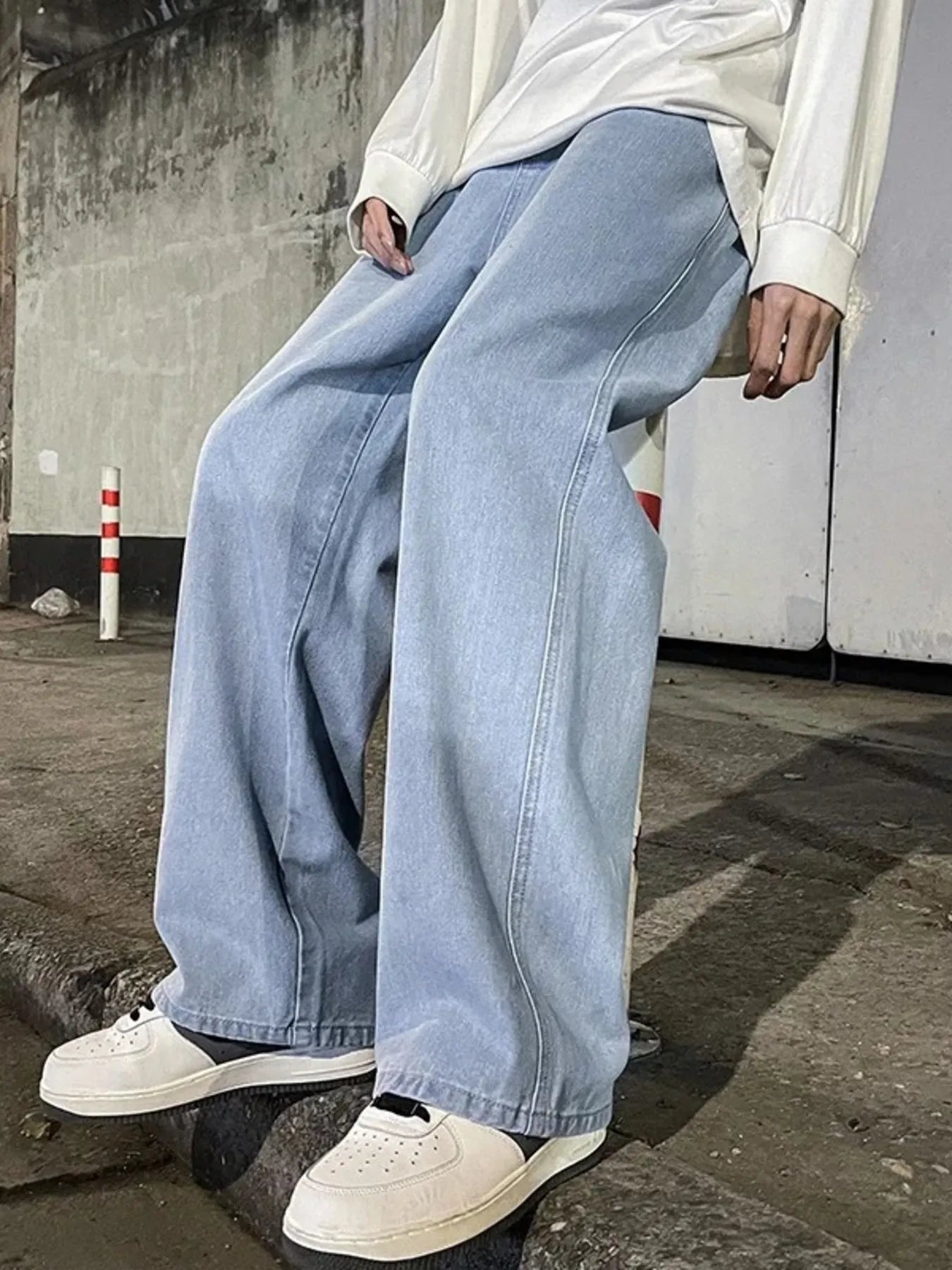 Men's Full Size Drawstring Wide Leg Jeans Plus Size - Tigbul's Variety Fashion Shop