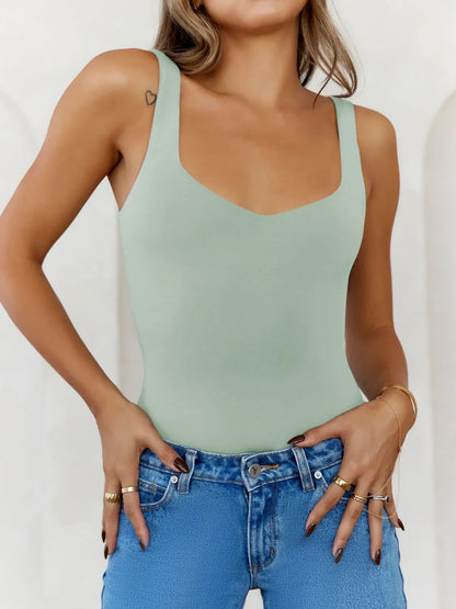 Solid Color Wide Strap Cami - Tigbul's Variety Fashion Shop