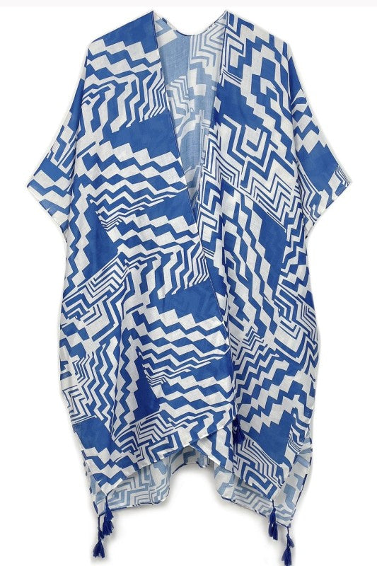 Geometric Art Kimono - Tigbul's Variety Fashion Shop