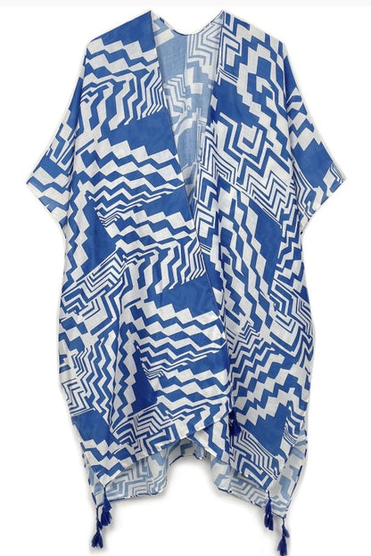 Geometric Art Kimono - Tigbul's Variety Fashion Shop