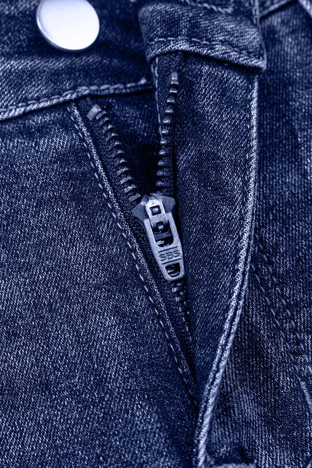 Folded Cuffs Distressed Straight High Waist Jeans - Tigbul's Variety Fashion Shop